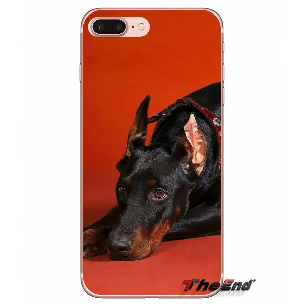 Забавный такса doberman для iPhone X 4 4S 5 5S 5C SE 6 6S 7 8 Plus Samsung Galaxy J1 J3 J5 J7 A3 A5 2016 2017 Чехлы