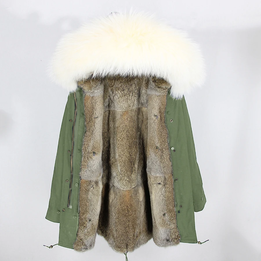 15 OFTBUY, зимняя женская куртка, длинная парка, Воротник из натурального Лисьего меха, капюшон, подкладка из натурального кроличьего меха, Толстая теплая парка, уличная Роскошная - Цвет: 15