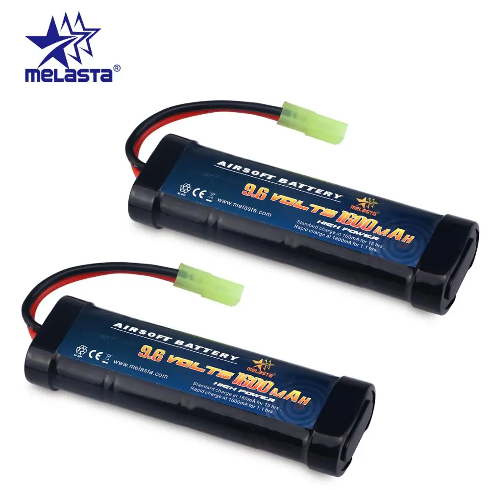 Плоский аккумулятор Melasta 8S 2/3A 9 6 в 1600 мАч NiMH с разъемом Mini Tamiya для страйкбольных