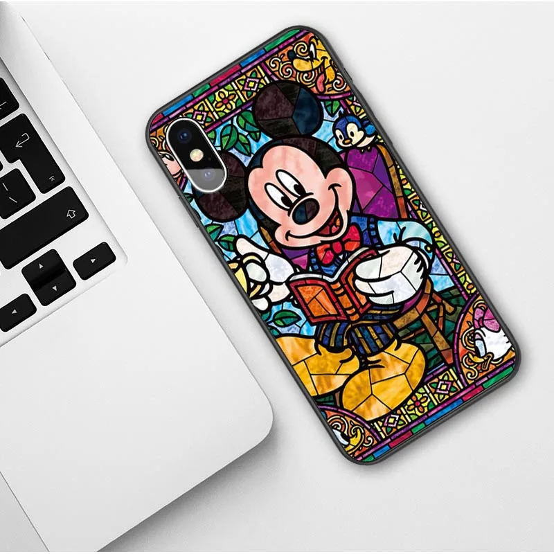 TPU Мягкий силиконовый чехол для телефона Disneys с рисунком стежка для iPhone 7 7Plus 6 6splus 8 8 Plus X 5 5S SE XS MAX XR черный чехол - Цвет: TPU
