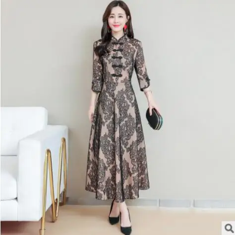 Современное китайское платье Cheongsam Qipao онлайн Китайский магазин женский халат De Soiree японское кимоно Ao Dai вьетнамское платье ff1664 L - Цвет: 3