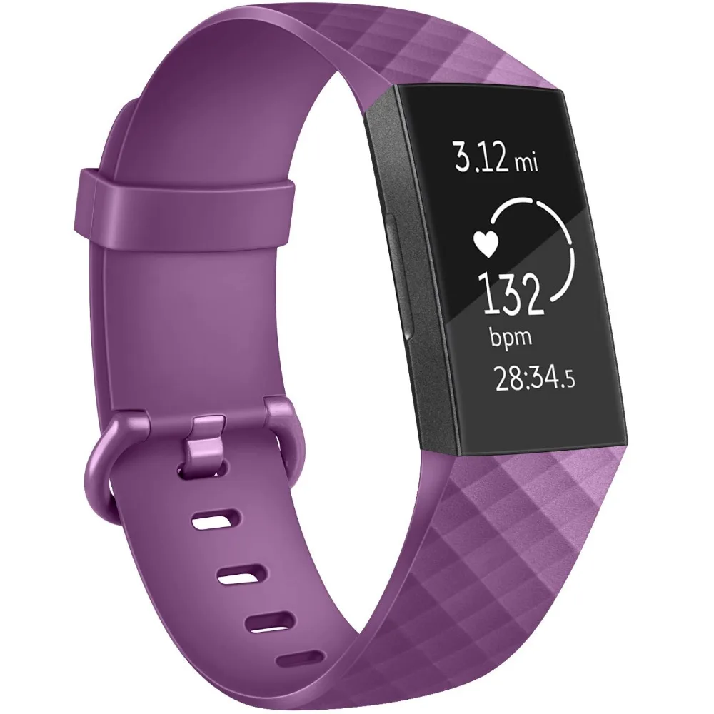Мягкий силиконовый сменный t образный ремешок для Fitbit Charge 3 SE с металлической