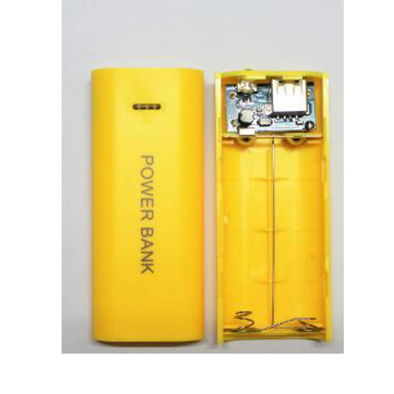 Цвет: желтый GTF 3,7 в 2X18650 USB внешний аккумулятор, чехол для зарядного устройства, коробка для DIY 18650, внешний аккумулятор, съемная задняя крышка без аккумулятора - Цвет: Цвет: желтый