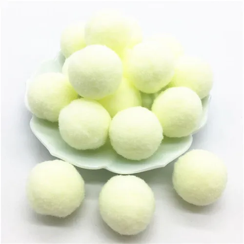 10 Light yellow 100 шт 25 мм пушистый мягкий шарик-помпон ручной работы детские игрушки свадебное украшение DIY помпоны фетровый шар для шитья на ткани товары для рукоделия - Цвет: 10 Light yellow