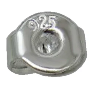 Rhodium Silver 150 штук, ушные гайки-ушные вкладыши, покрытые родием и серебром, на медной основе, 5,5*5 мм, фурнитура и настройки для сережек, шпильки - Цвет: Rhodium Silver