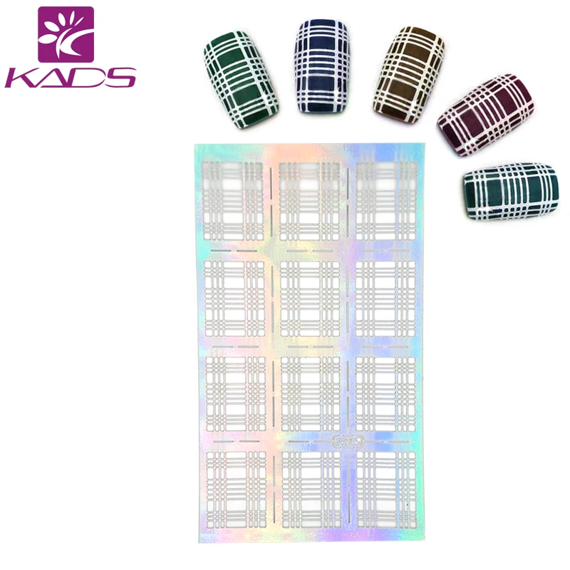 KADS New Fashion Mesh Shaped Nail Transfer Stickers Nail Water Decals For Beauty Nail Decorations Tools Top Quality
