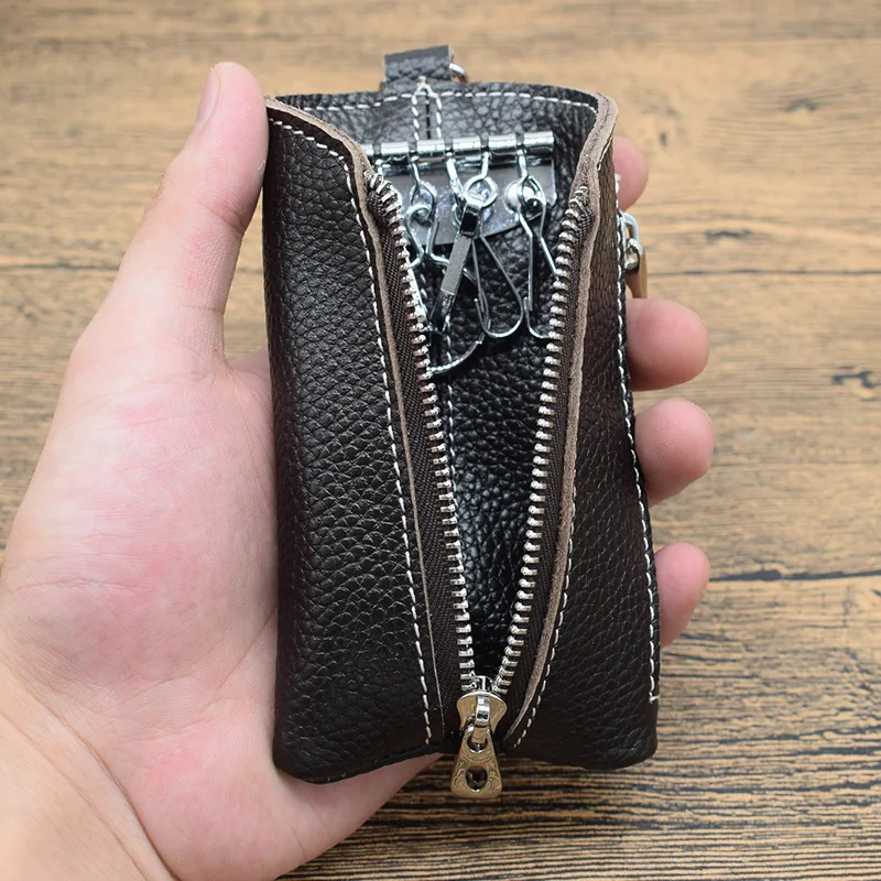 Кожаные бумажники для ключей автомобиля мужской держатель органайзер женщин