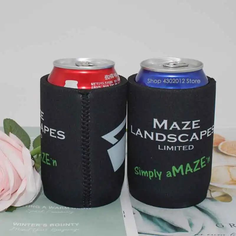 200pcs Custom Australia Stubbys Holder Printing Logo Wedding Gifts Can Cooler Neoprene Ice Pack Thermos Insulated Beer Can Cover