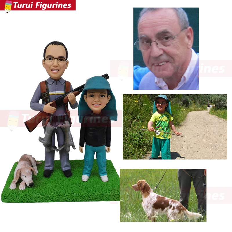 Статуэтка дизайн для индейцев и собаками фигурки одежды по индивидуальному