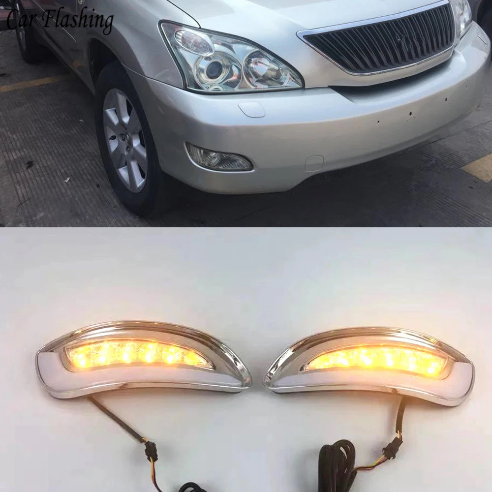 Автомобильная проблесковая 2 шт. для Lexus RX330 RX350 2003 2004 2005 2006 2007 2008 2009 светодиодный DRL