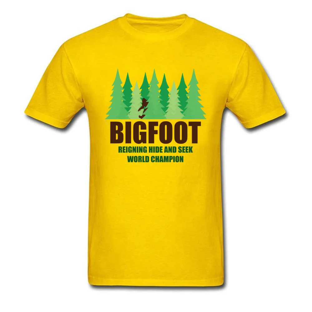 Зеленое лес яркая Мужская футболка Bigfoot Sasquatch скрыть и искать Твин Пикс свадебная