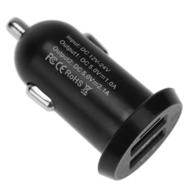 Универсальный DC 12-24 В авто прикуривателя Зарядное устройство 5 В 2.1A 1.0A Dual USB Порты и разъёмы телефон автомобильное зарядное устройство