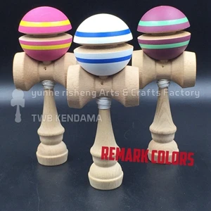Горячая Детская игрушка шар Kendama деревянный Рождественский подарок игрушки для детей Детская игрушка фабрика PRO Высокое качество - Цвет: YOYO rubber stripe