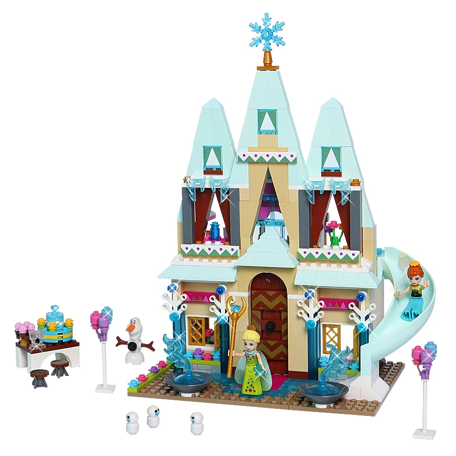 Принцесса серии Arendelle замок Анна Эльза здания блоки кирпичики 519 шт. игрушка для