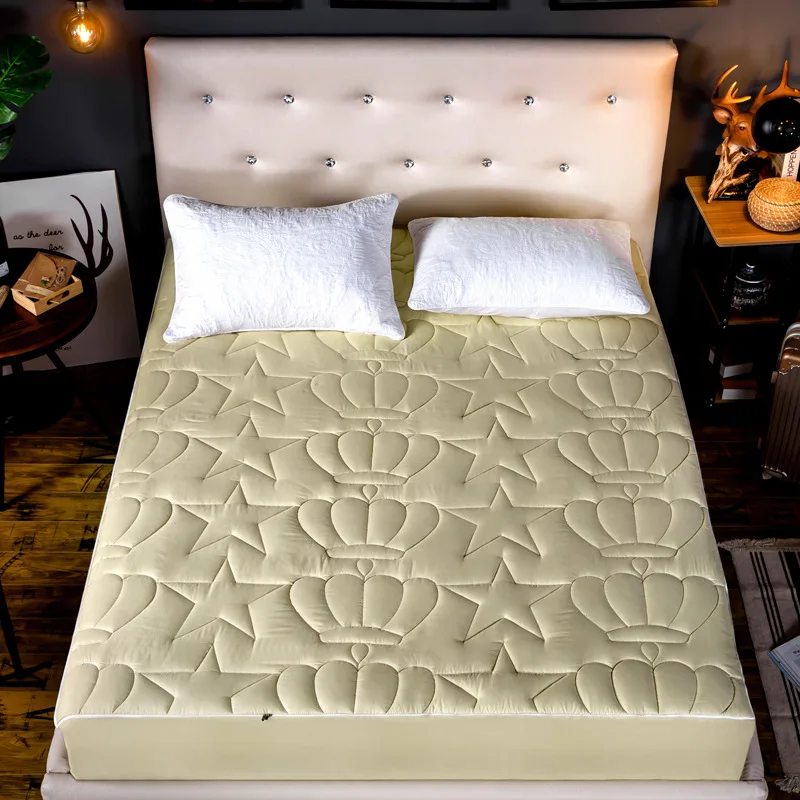 Съемный универсальный чехол на матрас с защитой от клещей мягкий стеганый