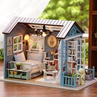 cutebee diy doll house wooden doll houses miniature dollhouse furniture kit with led toys for children christmas birthday gift