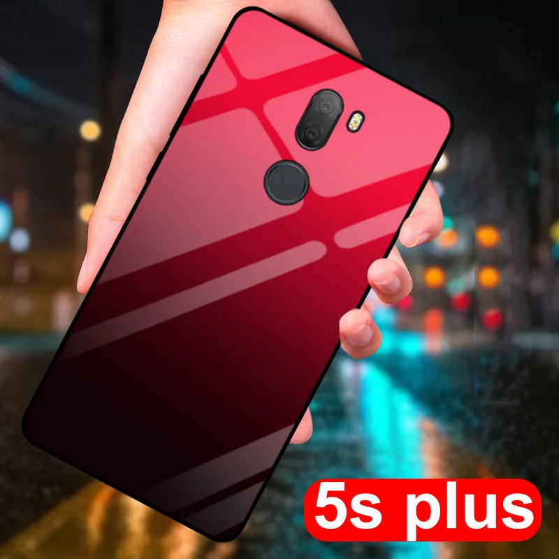 Чехол для xiaomi mi 5s plus однотонный чехол телефона из закаленного стекла 5S mi5s
