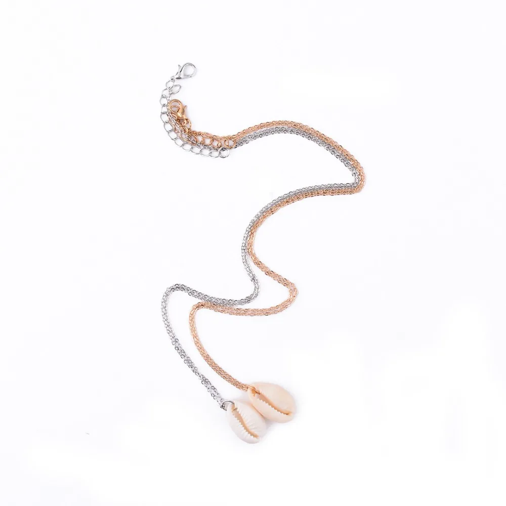 Новинка 2018 женское ожерелье с подвеской из натурального ракушки модная цепочка