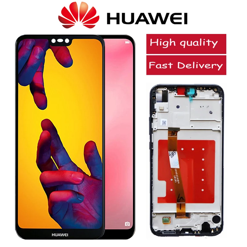 Оригинальный 5 84 ''IPS дисплей для Huawei P20 Lite/Nova 3e LCD с кодирующий преобразователь