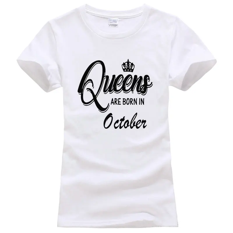 Заказ Хорошего Качества футболка шеи экипажа Queens рождаются в ноябре короткие