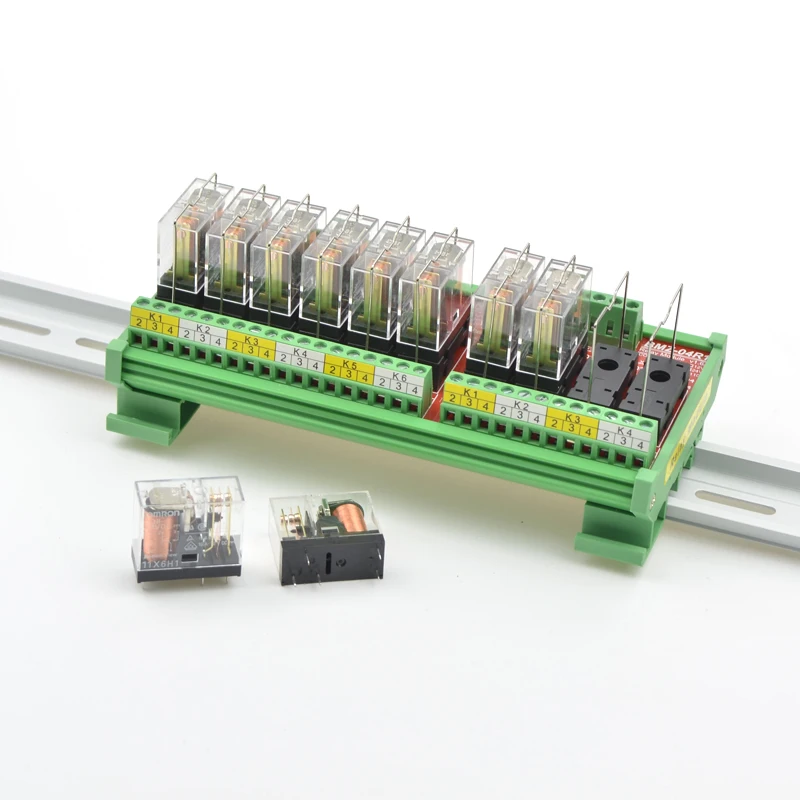 6-канальный релейный модуль SPDT DIN Rail Mount OMRON G2R-1 12 В 24 постоянного тока с интерфейсом