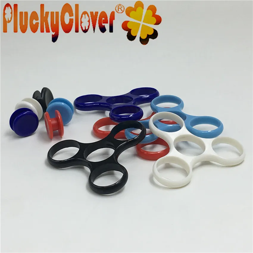 1 шт. Tri-Spinner, аксессуары для игрушек, игрушка для фокуса, стресс, тревога, облегчение, Спиннер, рамка с двумя кнопками, крышки для пальцев