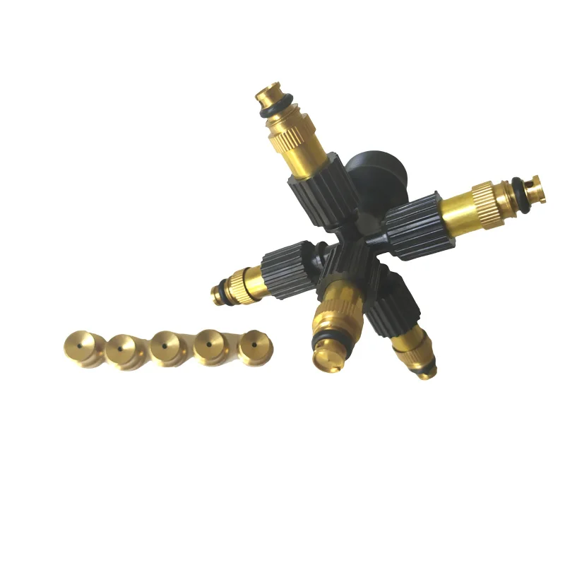 Микро система полива с 5 головками 1 шт. Охлаждающая насадка для тумана садовая