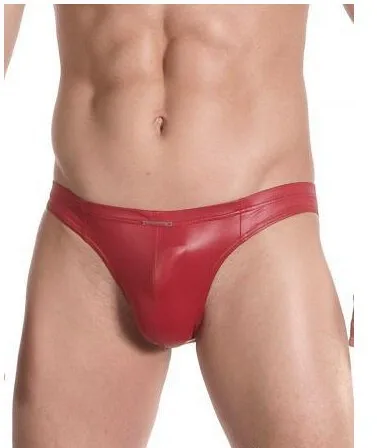 Пикантные искусственная кожа мужские стринги и г строк сексуальное нижнее белье