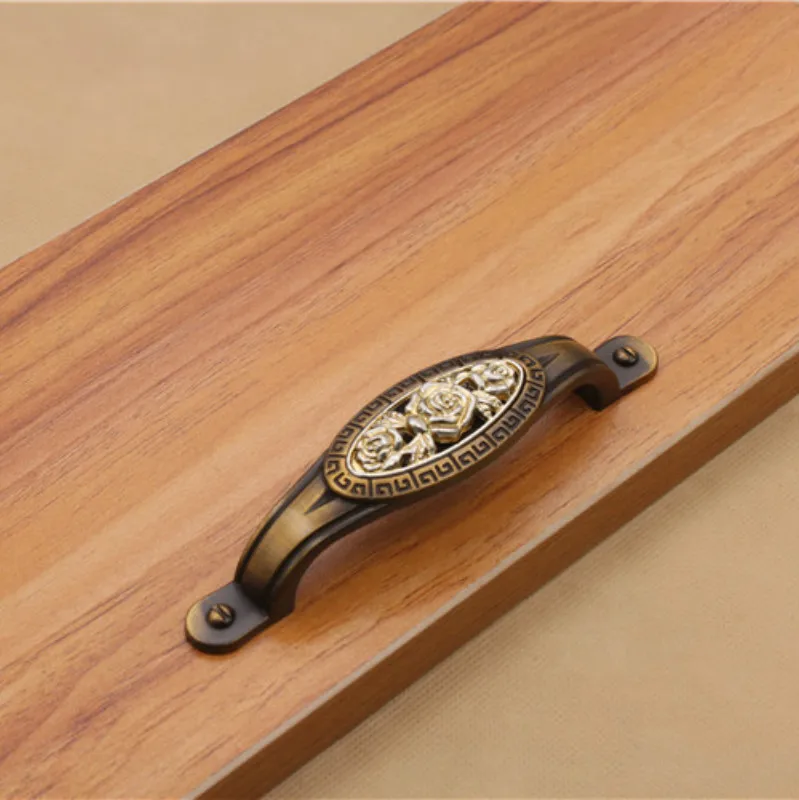 JD антикварные медные ручки розовый кофе старинный ящик для шкафа мебельная