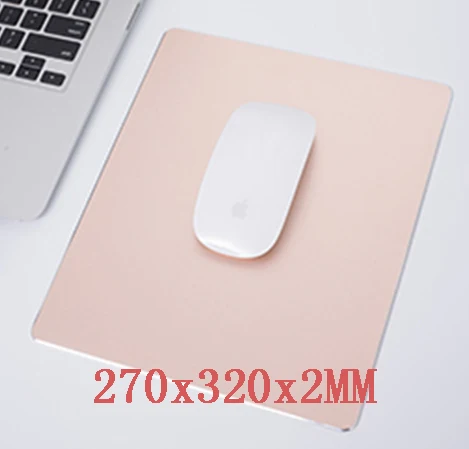 Large Aluminum Alloy Smooth Mouse Pad 24x30cm Hard Metal Slim Desk Mat Rubber Anti-slip Bottom Speed Control Mousepad For Gaming - Цвет: note the color