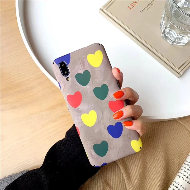 Color Small Love Phone Case for iphone 6 6s 7 8Plus All-inclusive Shatter-resistant Water Hard Cover XS Max XR X |