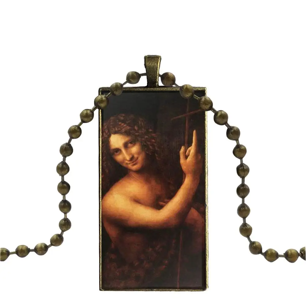 Mona Lisa от Leonardo da Vinci модное для женщин детский подарок стеклянный кабошон кулон