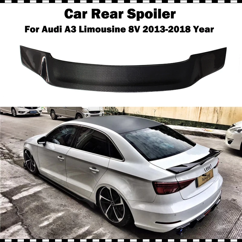 Стиль renntech углеродное волокно задний багажник спойлер для Audi A3 Люкс S3 8V R Стайлинг заднее крыло спойлера