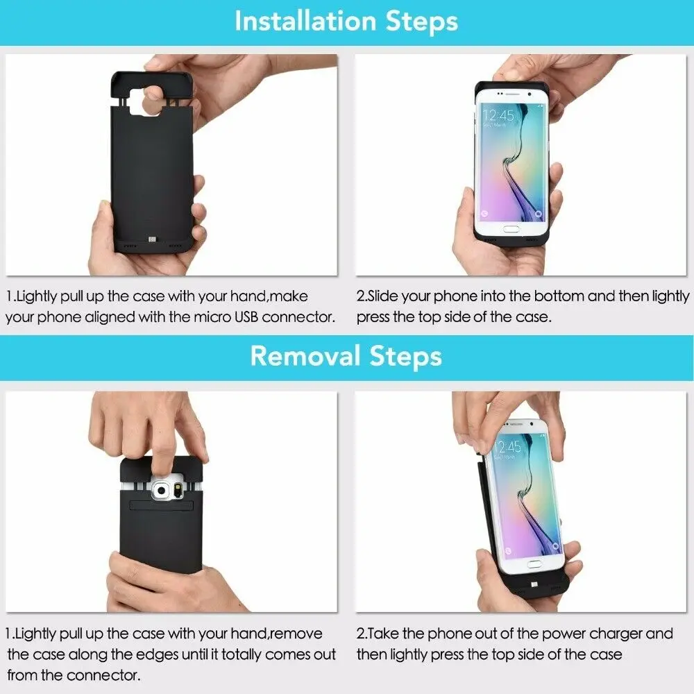 4200 мАч чехол для зарядного устройства для samsung Galaxy S6 Чехол Для Аккумулятора Внешний аккумулятор Тонкий чехол для зарядки для S6 Дополнительный внешний резервный тонкий