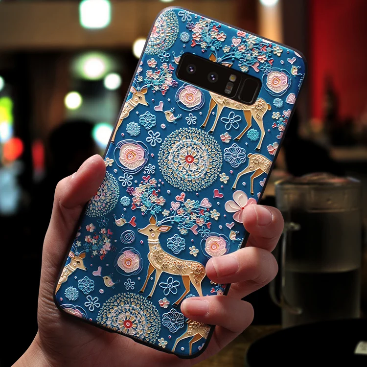 3D Emboss Coque Cases For Samsung Galaxy A51 J7 J3 J5 Prime A3 A5 J4 J6 J8 A6 A8 S7 S8 S9 Plus A7 2018 2016 2017 Note 8 9 Case | Мобильные