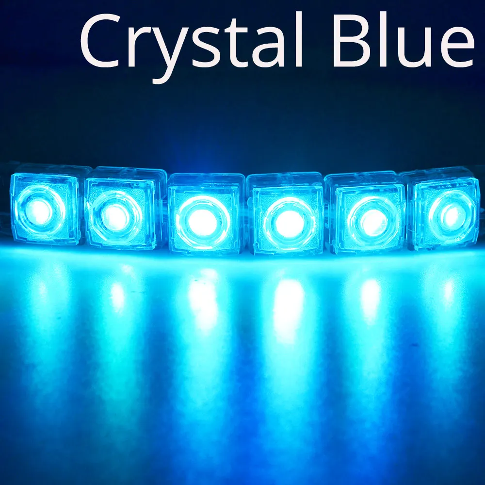 Crystal Blue 2 шт. белая Водонепроницаемая яркая Гибкая противотуманная сигнальная лампа для вождения автомобиля Стайлинг дневной ходовой светильник 6 светодиодный DC 12 В авто светодиодный - Цвет: Crystal Blue