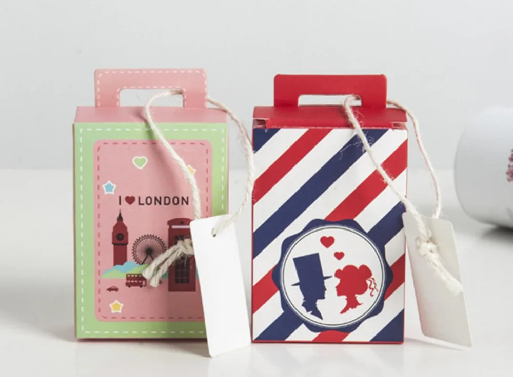 Креативная сумка для конфет с надписью I love London round the world DIY новая очаровательная