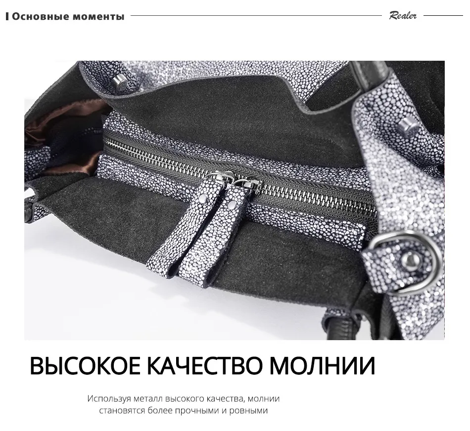 Realer сумки на плечо для дам женская сумка высокого качества из натуральной кожи женские сумки модные через плечо