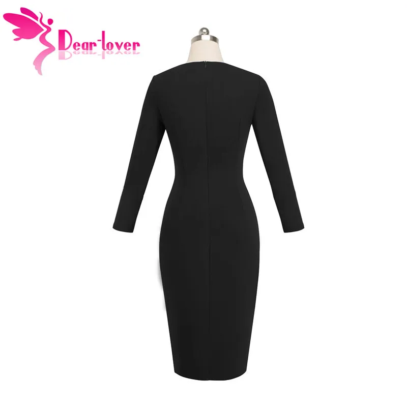 Dear Lover Элегантный Винтаж Bodycon для женщин деловая модельная одежда одноцветное