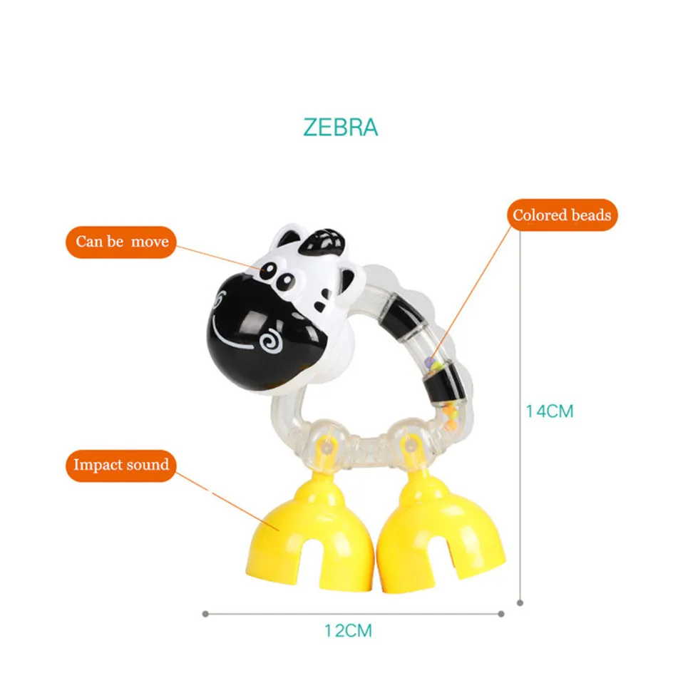 toys for baby 0-12 month plastic Animal model toy toddler boy teether rattle crib mobile frog toys for children sensory toys