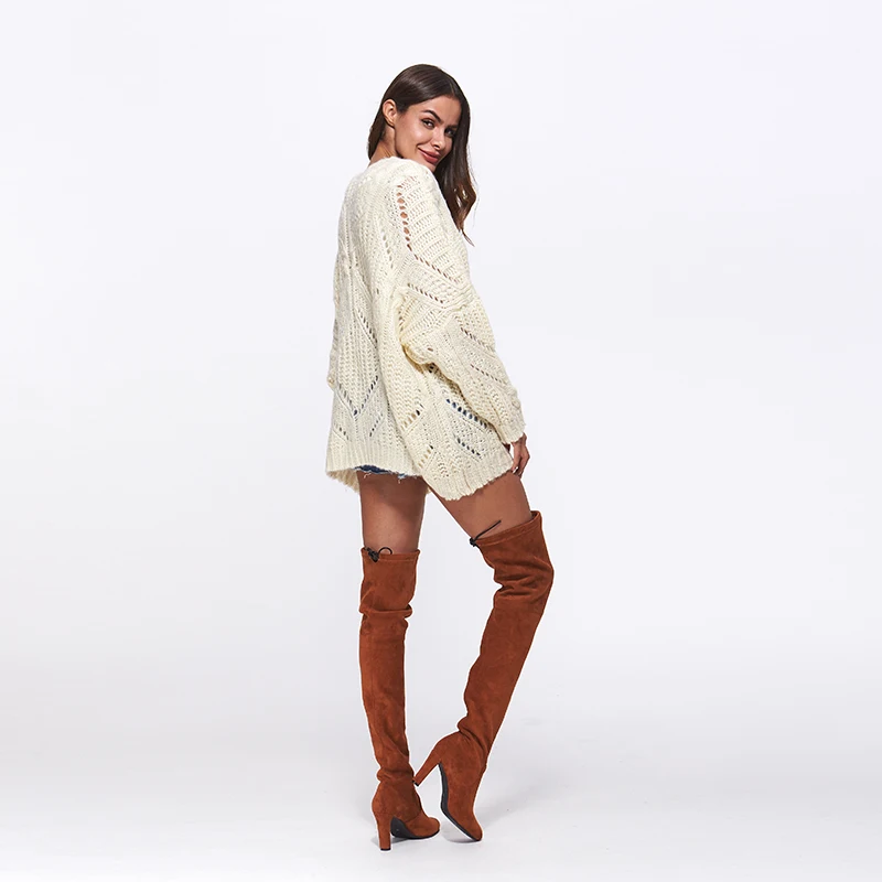 Для женщин с длинным рукавом Зимний свитер 2018 осень модная куртка пальто