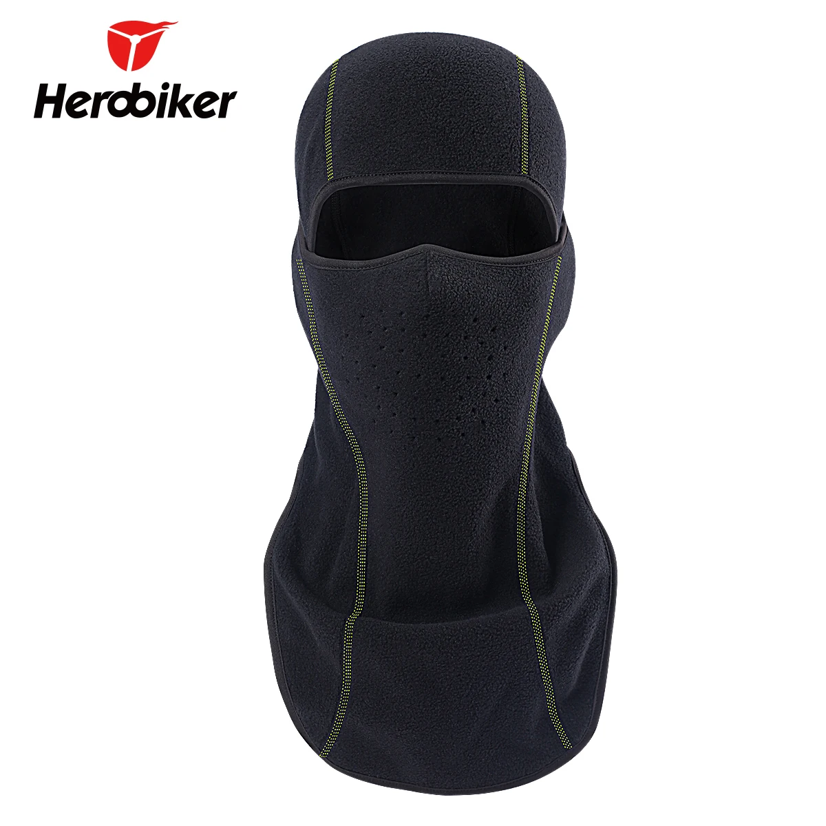 Зеленый HEROBIKER мотоциклетная маска для лица, шапка для шеи, Флисовая Балаклава, мотоциклетная маска для лица, зимние шапки, Балаклава для шеи, мотоциклетная маска - Цвет: Зеленый