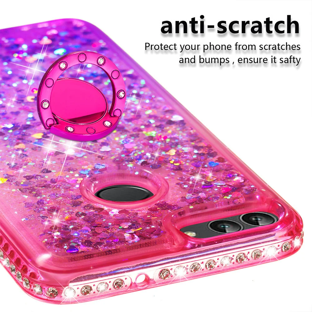 Зыбучие пески bling чехол для телефона huawei P smart Cover TPU задняя крышка Enjoy 7S FIG-LX1 FIG-LX2