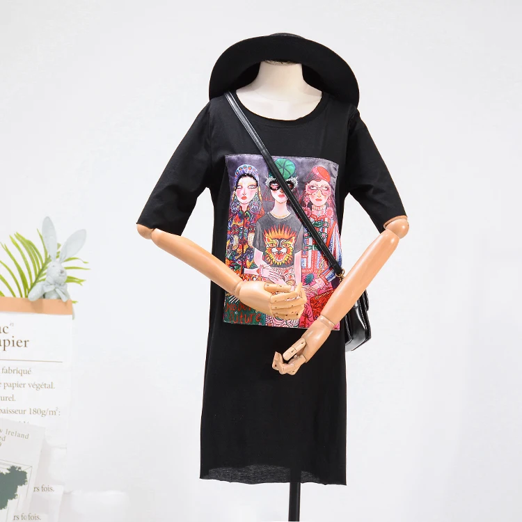 2019 Новая мода Mori Girl печатная рубашка платье Летнее свободное повседневное с