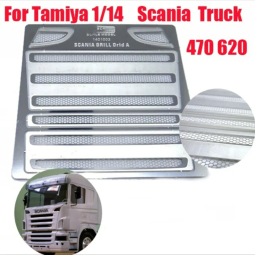 

Rc Trucks Metal Air Inlet Grill Guard For 1/14 Scale Tamiya Tractor Trailer SCANIA R620 56323 R470 56318 MAN TGX 56327 26.540