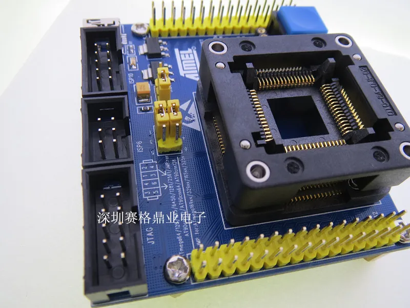 Оригинальное тестовое сиденье ATMEL IC ATmega329/mega165/mega326/mega164 зажигающий адаптер для