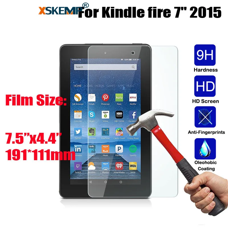 XSKEMP 9H 0 3 мм защита экрана от царапин Закаленное стекло для Kindle fire 7 &quot2015