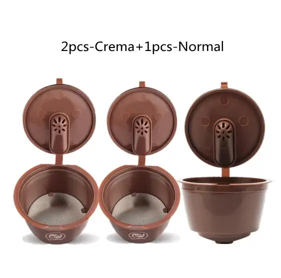 3rd Crema/нормальная версия многоразовые кофе капсулы для кофе Dolci Nescafe машина многоразовые Dulce Gusto Кофе фильтр - Цвет: 2pcs-Crema-1pcs-Noma