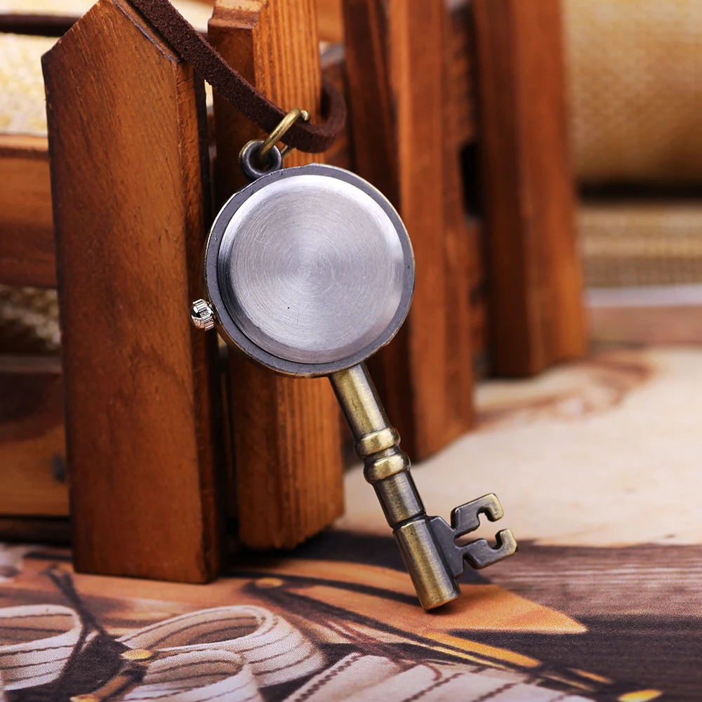 Ожерелье UBEAUTY с карманными часами Винтажное колье веревкой цепочка подвесками