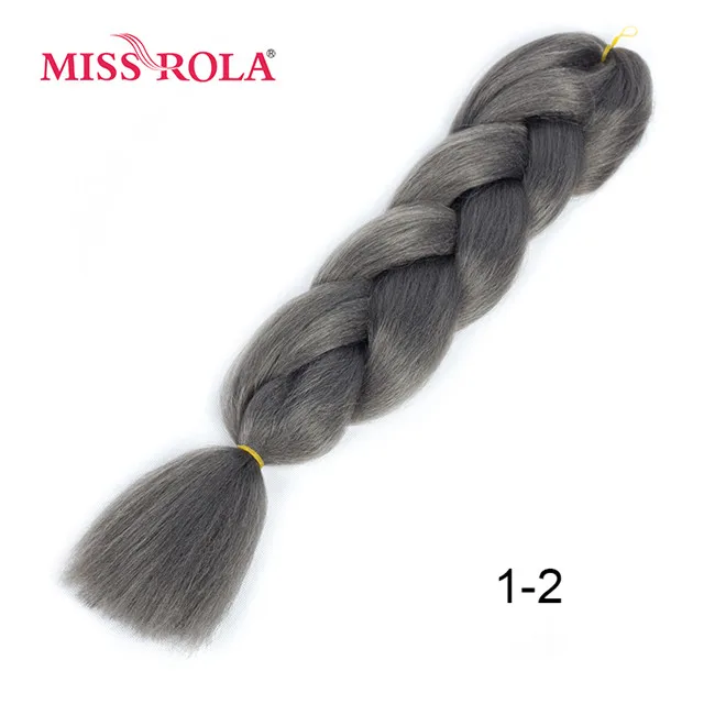 Miss Rola, 100 г, ультра большой Плетеный вязаный крючком, волосы для наращивания, 1 шт., 89 цветов, Ombre, синтетические, на крючках, косички, цвет волос - Цвет: #144